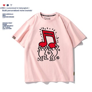 100% Cotton Keith Haring Keith Haring Áo thun ngắn tay in hình nghệ thuật thương hiệu