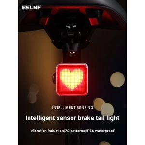 ESLNF Xe Đạp Leo Núi Đuôi Đèn Chống Thấm Nước Thông Minh Cảm Biến Phanh Đi Đêm Cảnh Báo Ánh Sáng Xe Đạp Đường Bộ Đi Xe Thiết Bị