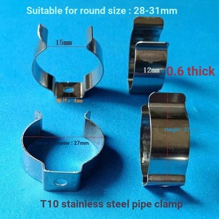 Bk T5T6 T8 T10 T12 Đèn Huỳnh Quang Ống Thép Không Gỉ Kẹp Cố Định Khóa Tròn KC7X