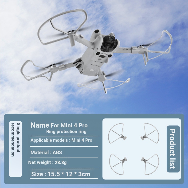 BRDRC Thích Hợp Cho DJI MINI 4 PRO Lưỡi Vòng Bảo Vệ Vỏ Bảo Vệ Cánh Quạt Va Chạm Vòng Phụ Kiện