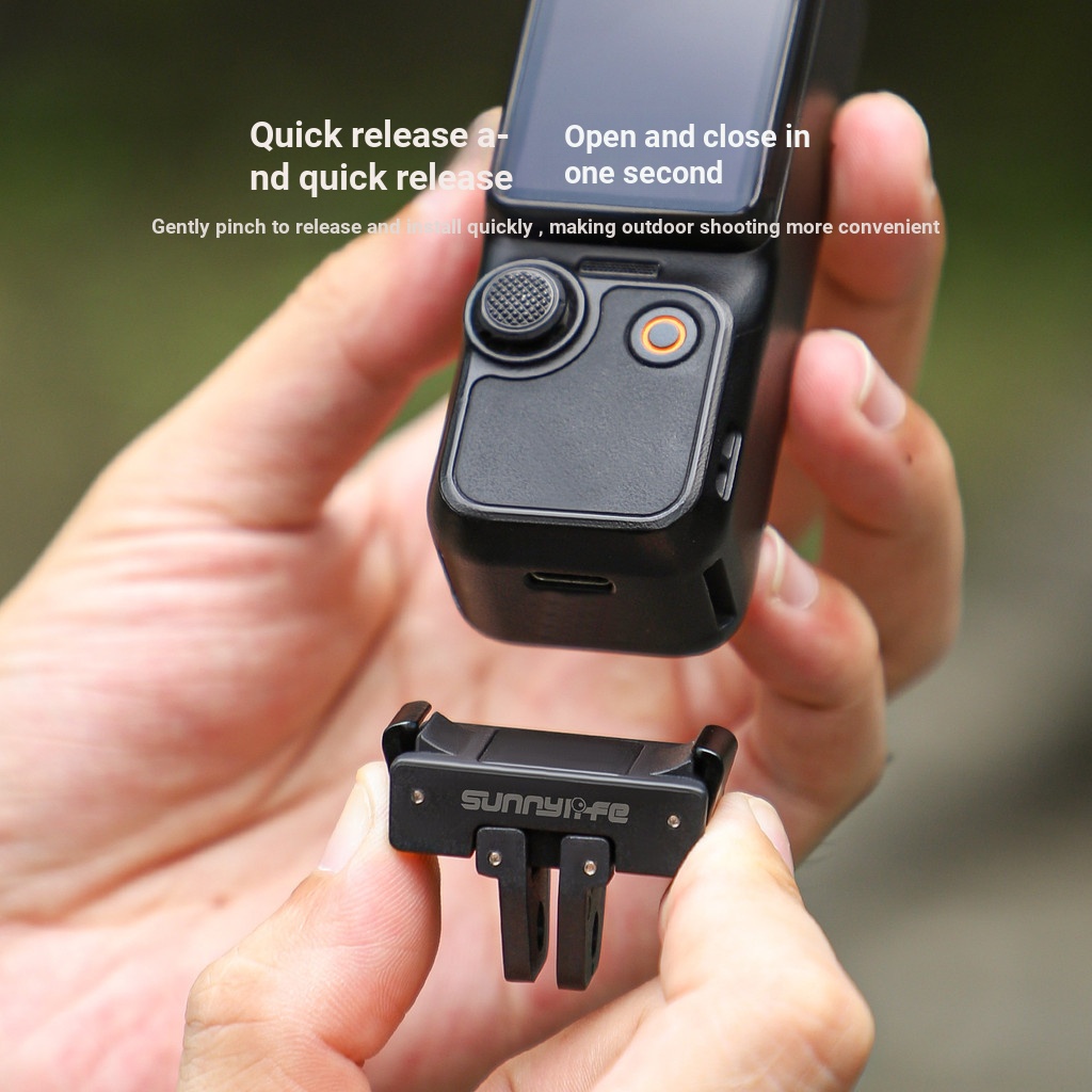 Sunnylife Thích Hợp Cho DJI OSMO POCKET 3 Bộ Chuyển Đổi Phát Hành Nhanh Có Thể Gập Lại Đĩa Phát Hành Nhanh POCKET 3 Phụ Kiện Mở Rộng