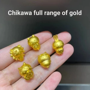 DIY Trang Sức Chiikawa Usaki Đính Hạt Giả Vàng Chiikawa Nhỏ Tám Cát Vàng Vòng Tay Chuyển Hạt