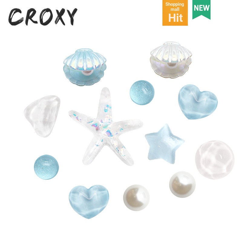 Phụ kiện hoa giày Crocs cao cấp, sao biển, có thể tháo rời, DIY, dùng cho lỗ khóa Busch, Zhibixing, phong cách Ins