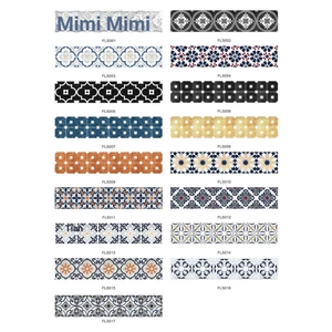 FLS001-017 Ngoại Thương Retro Hoa Nhỏ Họa Tiết Hoa Vinyl Ngói Miếng Dán DIY Tự Dính Dán Tường Miếng Dán Sàn Miếng Dán Cầu Thang Miếng Dán