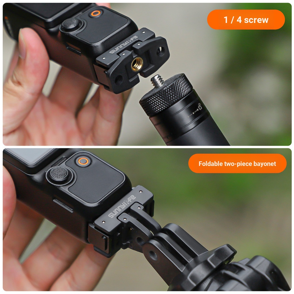 Sunnylife Thích Hợp Cho DJI OSMO POCKET 3 Bộ Chuyển Đổi Phát Hành Nhanh Có Thể Gập Lại Đĩa Phát Hành Nhanh POCKET 3 Phụ Kiện Mở Rộng