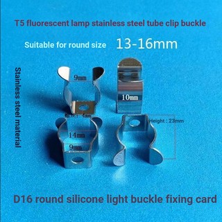 Bk T5T6 T8 T10 T12 Đèn Huỳnh Quang Ống Thép Không Gỉ Kẹp Cố Định Khóa Tròn KC7X