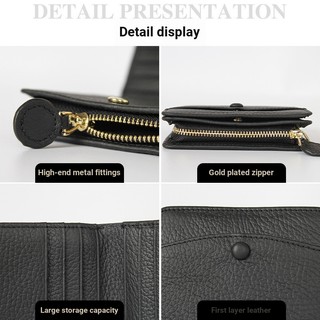 MONICOO Retro Handmade Lớp Đầu Tiên Da Bò Mini Đựng Thẻ Nữ Cao Cấp Siêu Mỏng Da Thật ins Nữ ID Túi Đựng ID