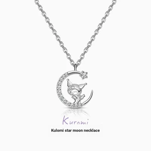 Sanrio Kuromi Ngôi Sao Mặt Trăng Vòng Cổ Nữ Ánh Sáng Sang Trọng Thiết Kế Cao Cấp ins Niche Bạn Gái Sinh Viên Xương Đòn Dây Chuyền