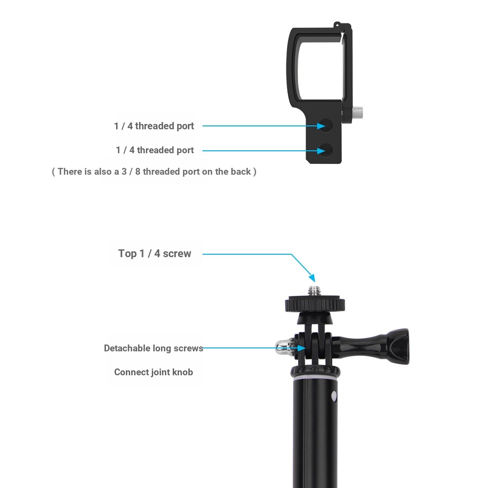 Thích hợp cho Dji OSMO POCKET / Pocket 2 Pocket Gimbal Cầm tay Selfie Stick Mở rộng Mô-đun mở rộng Stick