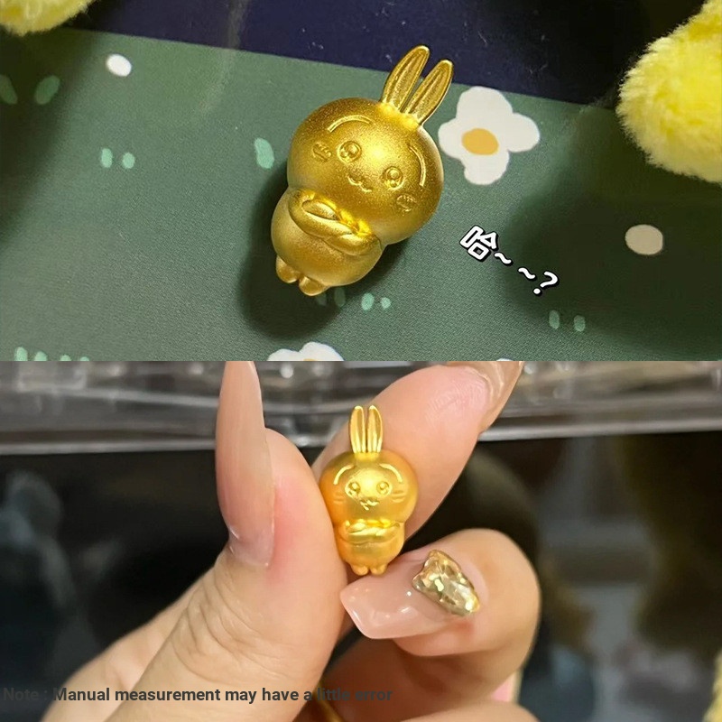 DIY Trang Sức Chiikawa Usaki Đính Hạt Giả Vàng Chiikawa Nhỏ Tám Cát Vàng Vòng Tay Chuyển Hạt