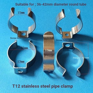 Bk T5T6 T8 T10 T12 Đèn Huỳnh Quang Ống Thép Không Gỉ Kẹp Cố Định Khóa Tròn KC7X