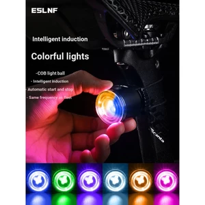ESLNF Xe Đạp Co-Frequency Đuôi Đèn Pin Dài Tuổi Thọ Type-C Sạc Xe Đạp Đường Bộ Đi Đêm Đuôi Đèn Thiết Bị Đi Xe Đạp
