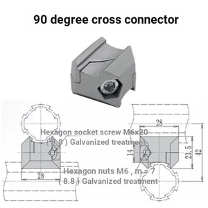 Đường kính ngoài 28mm Ống nhôm thế hệ thứ ba Ống lợi ích chính xác Khớp nhôm 90 độ Cổng nối chéo Thanh dây