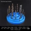 Phay Cắt Hộp Bảo Quản Collet cnc Người Tổ Chức Xoắn Kim Cương Khay Bảo Quản Các Bộ Phận Nhựa Hộp Mũi Khoan Hộp Bảo Quản