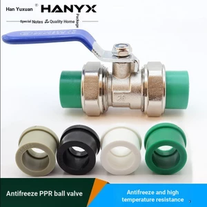 Antifree PPR PE Dual Living Catch Van bi Thép rèn Van nóng chảy 20 quý 25 Sáu điểm 107 3cm Xám Xanh Trắng Van bi