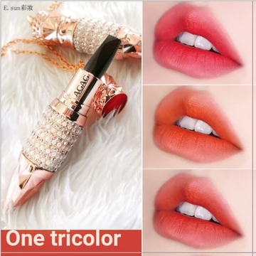 Queen Scepter Queen Arrivals Black Lipstick One Three-Color Matte Soft Mist Trang điểm lâu trôi Không mang lại Ngày lễ tình nhân Son môi nhiều màu Matte Lipstick