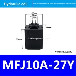 Cuộn dây van điện từ thủy lực Loại chốt Lỗ bên trong Chiều cao 20mm 53mm AC220V Cuộn dây vuông