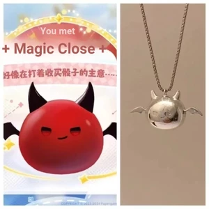 {Demon Group} Tình Yêu Và Không Gian Sâu Qin Che Hàng Hóa Vòng Cổ Quỷ Nhỏ Ngọt Ngào Phong Cách Thoáng Mát Thời Trang Nam Nữ Có Thể Đeo Dây Xích Xương Đòn