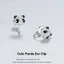 Tinh Tế Ba Chiều Dễ Thương Gấu Trúc Tai Kẹp Nữ Mới Phong Cách Trung Hoa Quốc Quốc Gia Hợp Thời Trang Bông Tai Thiết Kế Niche Nhẹ Sang Trọng Full Zirconium Bông Tai