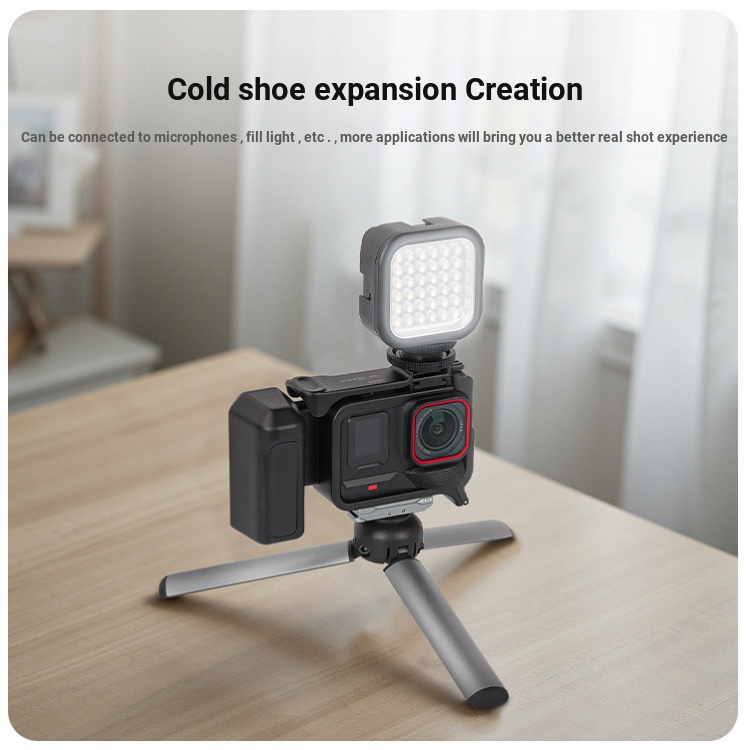 Sunnylife Thích Hợp Cho Insta360 Ace Pro 2 / 1 Tay Cầm Chụp Hình Đường Phố Phát Hành Nhanh Lồng Thỏ Quét Đường Phố Grip Khung Bảo Vệ