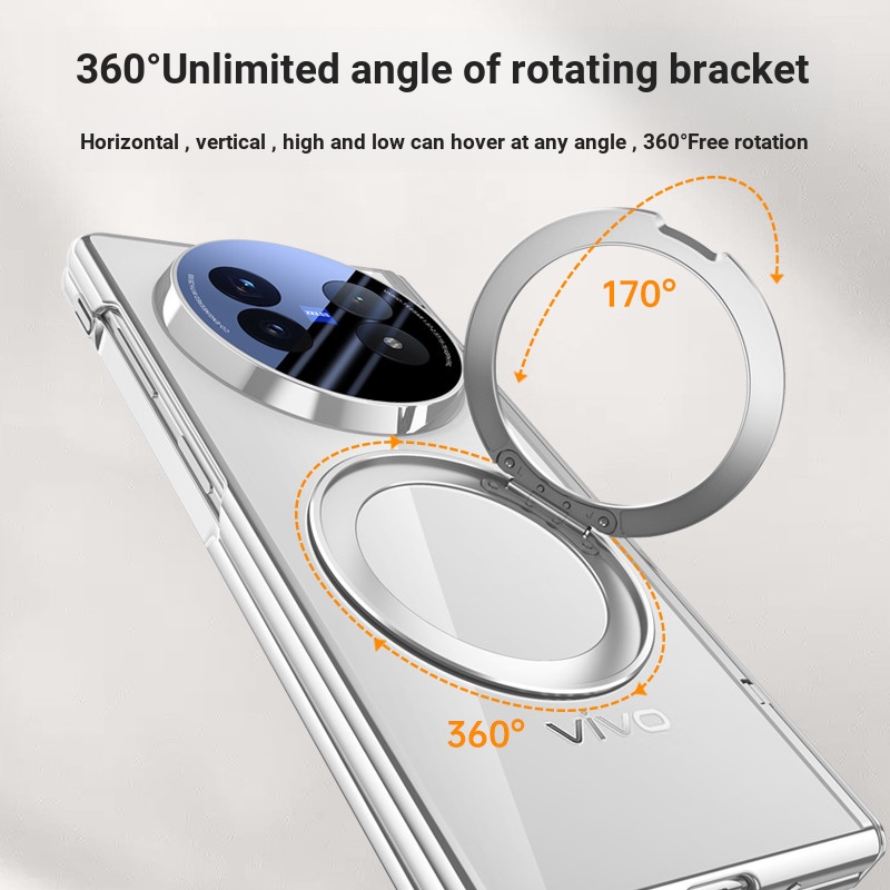 Ốp lưng cho Vivo XFold5 ⭐Vỏ điện thoại PC gấp⭐ Giá đỡ Giá đỡ Tấm bảo vệ màn hình Bản lề Vỏ chống sốc VivoXgold5 X Fold5 Fold 5