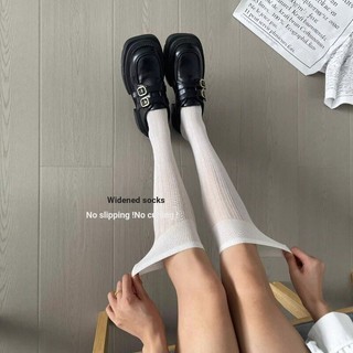 [Tất nữ oklife] Tất Cotton mỏng trên đầu gối mùa xuân hè uốn ống cao Tất nữ jk Tất bê phong cách Preppy Cô gái ngọt ngào Cọc cọc
