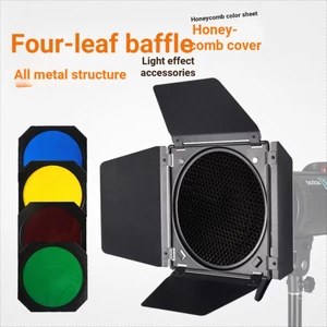 DB04 Bốn Lá Bách Ngăn Màu Lọc Đường Viền Tổ Ong Tiêu Chuẩn Bao Lớn Tổ Ong Flash Chiếu Sáng Không Đổi Neo Hairline