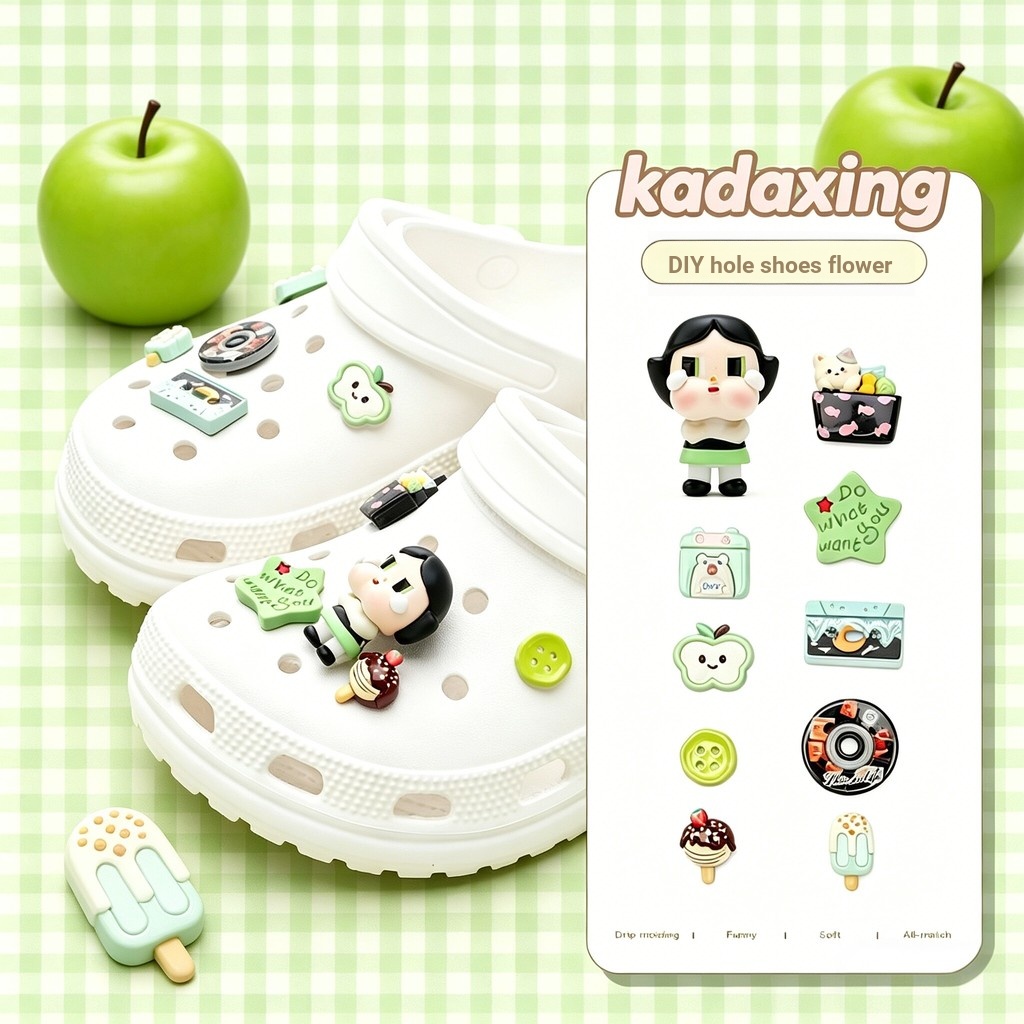 Phụ Kiện Lỗ Giày Pop Mart Cho Bé, Khóa Có Thể Tháo Rời, Phù Hợp Crocs, Busch, Zhibixing