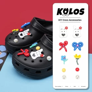 Phụ Kiện Giày Lỗ Dễ Thương Chó Con Giày Hoa Bóng Nơ Khóa Giày Thích Hợp Cho crocs Khóa Giày Có Thể Tháo Rời Khóa Giày Lỗ Khóa Giày Busch Khóa Giày Zhibixing ins Giày Hoa