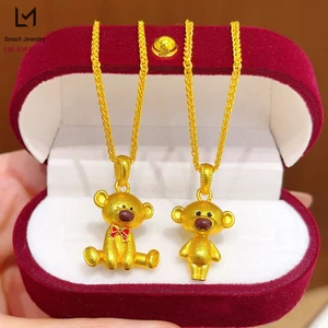Cát Vàng Men Nhiều Màu Sắc Nơ Đỏ Gấu Vòng Cổ Dễ Thương Chải Raccoon Xương Đòn Dây Chuyền Cho Bạn Gái