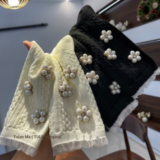 [oklife Tất Nữ] Turan Spider 2025 Thu Đông Tất Nữ Công Nghiệp Nặng Hoa Ngọc Trai Thời Trang Tất Hợp Thời Trang