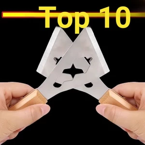 Thép không gỉ Đa Năng Phong Cách Nhật Bản Thìa Keo Loại Bỏ Fierce Thép Dày 304 Xám Cạo Tích Hợp Tay Cầm Dài Siêu Cứng Tam Giác Thìa