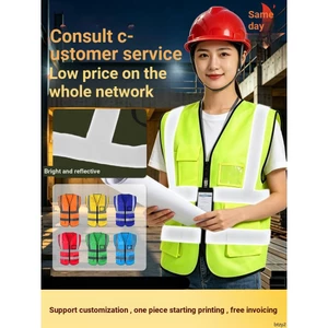 Phản Quang An Toàn Áo Vest Giao Thông Làm Đẹp Nhóm Xây Dựng Vệ Sinh Dạ Quang Công Trường Xây Dựng Quần Áo Công Nhân Đi Đêm Tùy Chỉnh