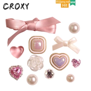 Phụ kiện lỗ giày phong cách Ba Lê, hoa hoạt hình DIY, trang trí tháo rời cho crocs, phù hợp cho Zhibixing, Busch