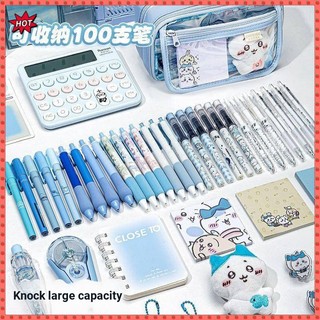 Hộp đựng bút chì Chiikawa dung tích lớn, chống thấm nước, thiết kế 2024 cho học sinh trung học cơ sở