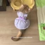 Quần áo dễ thương cho mèo Chó Váy sọc tay bay nhỏ dễ thương Chó nhỏ Teddy Vàng Gradient Quần áo mèo Muppet