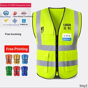 Phản Quang An Toàn Vest Công Trường Xây Dựng Áo Vest In Hình Tùy Chỉnh Giao Thông Thoáng Khí Vệ Sinh Sân Vườn
