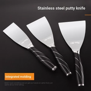 Một Thép Không Gỉ Xám Dao Thìa Làm Sạch Thìa Lô Tường Caulking Nhỏ Thìa Kéo Cạp Putty Dao Dụng Cụ