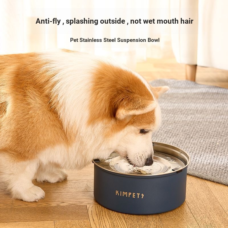 Bát Cho Chó Bát Bát Bằng Thép Không Gỉ Treo Nước Cho Chó Uống Nước Không Ướt Miệng Cho Chó Bát Thức Ăn Có Phụ Kiện Bát Nước Chó Uống Đài Phun Nước