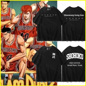 Gn SLAM DUNK SHOWOKU Đội bóng rổ trường trung học anime Áo thun ngắn tay NG