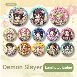 Anime Demon Slayer: Bộ huy hiệu nút cài áo cho cosplay của Nezuko Kamado, Tanjirou và các nhân vật khác - Perfect làm quà tặng