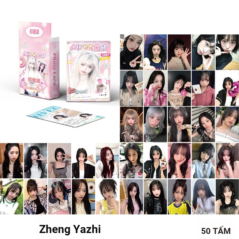 Linxx 55 Chiếc BABYMONSTER AHYEON Album Lomo Card Kpop Photocards Bưu Thiếp Series