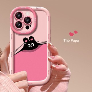 Ốp điện thoại hình thỏ dễ thương cho iPhone 16 / 15 / 14 / 13 / 12 / X / 7 / 11 / Plus / pro Max Vỏ mềm silicon mờ bao gồm toàn bộ Vỏ bảo vệ chống rơi