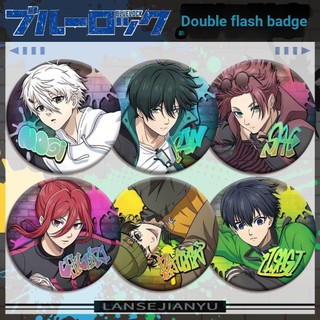 Khóa XANH Isagi Yoichi Chigiri Hyoma Seishiro Nagi Anime Tinplate Kim Loại Huy Hiệu Pin Anime Ngoại Vi Thổ Cẩm Sưu Tập Quà Tặng