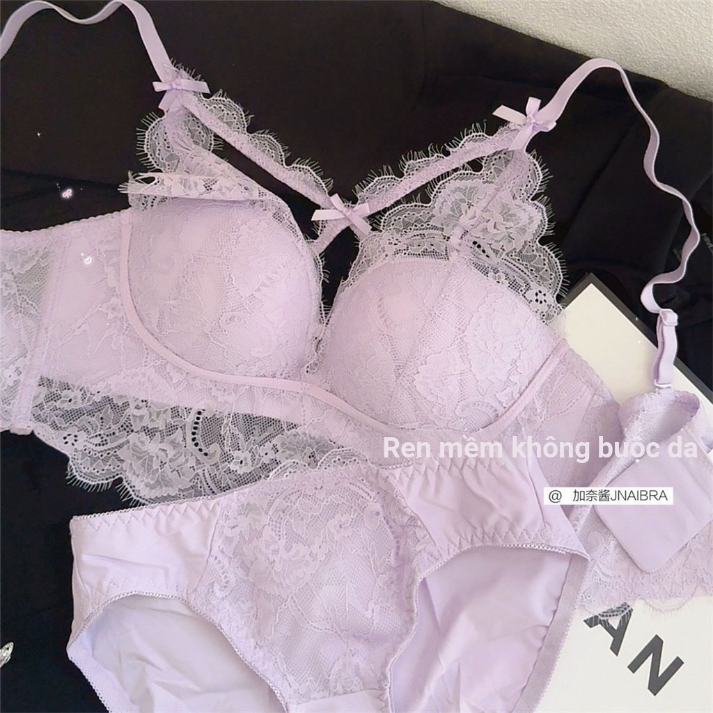 Gợi Cảm Phong Cách Mới Quần Lót Ren Pháp Push-Up Bra Sagging Thép Vòng Bên Ngực Chống Áo Ngực Bộ