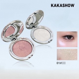 KAKASHOW Monochrome Highlight Kem Phấn Mắt Nghiền Kim Cương Rõ Ràng Burst Flash Ngọc Trai Mỏng Flash Ba Chiều Làm Sáng Mặt Nổi Bật Phấn Mắt Đa Năng Trang Điểm Mắt
