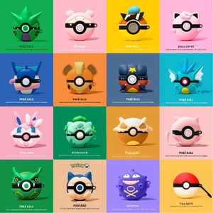 Vỏ tai nghe Pokémon Poke Ball cho AirPods 4/Pro/2/3, vỏ bóng đèn phong cách mới, bảo vệ tương thích