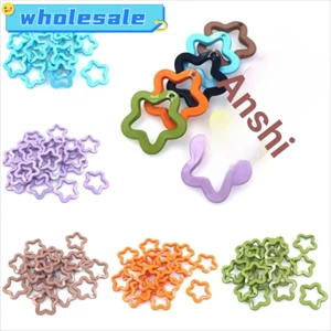 10 Chiếc 30 Mm Acrylic Màu Kẹo Pentagram Mặt Dây Chuyền Hạt DIY Trang Sức Chất Liệu Cho Vòng Cổ Bông Tai Làm Thời Trang