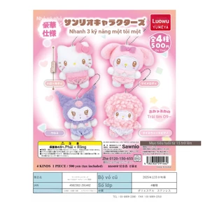 Hàng có sẵn Nhật Bản Dream House Gashapon Sanrio Nhân vật Mặt dây chuyền sang trọng 3 Kuromi Melody Bán lại LO8P
