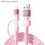 Cáp dữ liệu sạc nhanh 4 trong 1 Sanrio SS-592 Hello Kitty Kuromi Pochacco Cinnamoroll Type-C sang Type-C Giao diện di động Hồng dễ thương 20W Super Flash PD Cáp sạc
